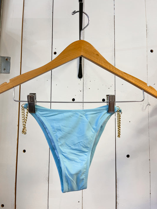 Chain Detail Bikini Bottom - Blue