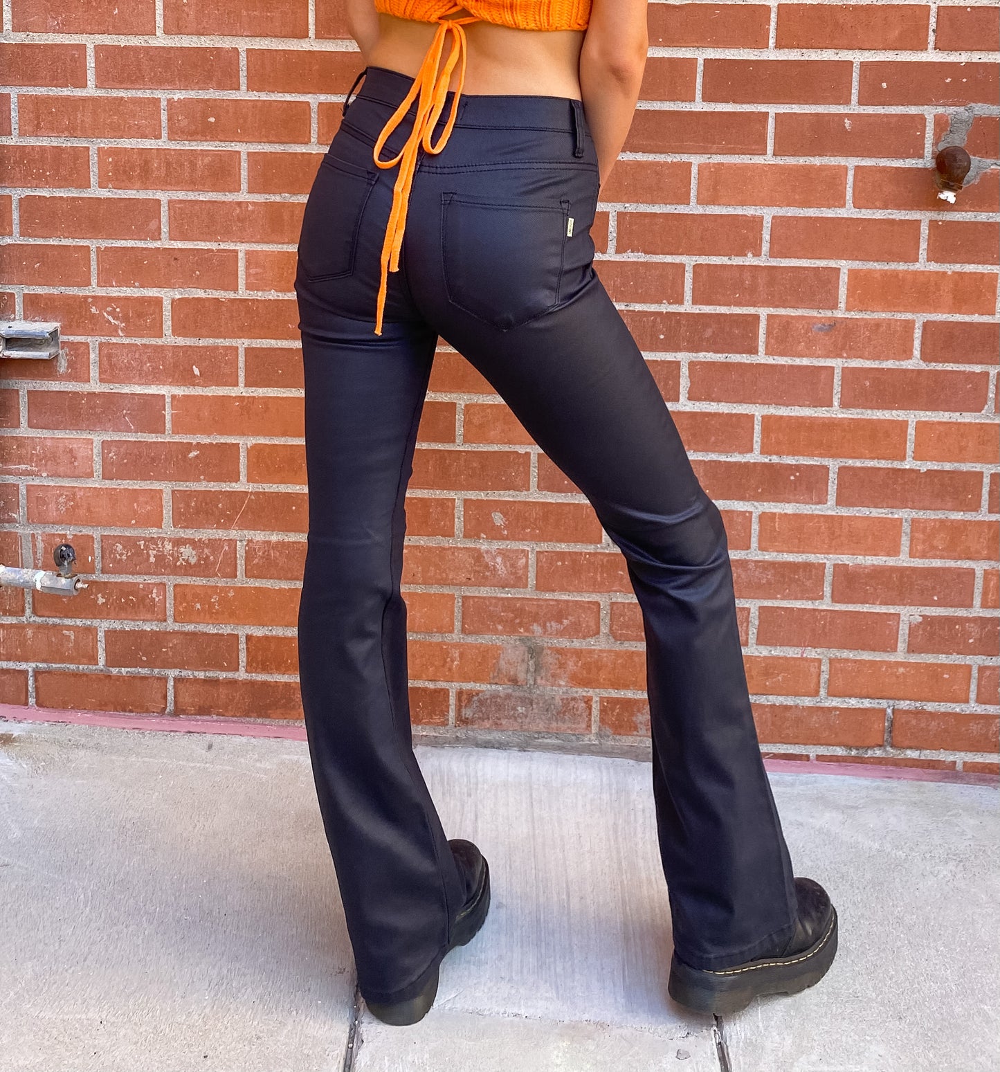 Chasing the Night Coated Flare Jeans